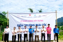Đoàn thanh niên Ngân hàng Bắc Á xây dựng điểm trường cho học sinh Hòa Bình