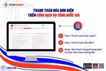 EVNHANOI đã đẩy mạnh ƯD công nghệ trong việc TT tiền điện mọi lúc mọi nơi