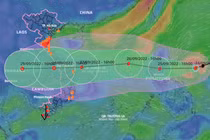 Bão Noru di chuyển thần tốc, có thể giật cấp 16