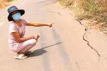 Đồng Nai: Mặt đường lún, nứt toác sau 2 năm sử dụng