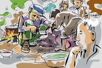 Tết xưa “ăn đụng” thật vui