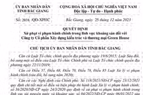 Sai phạm khai thác khoáng sản của Công ty Green House Bắc Giang