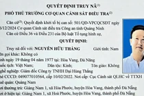 Truy nã Giám đốc Công ty TNHH Đại Hùng Thắng