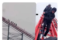 Du khách hoảng loạn khi tàu lượn siêu tốc đột ngột dừng ở độ cao 70m