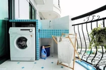 Máy giặt để ngoài trời có sao không?
