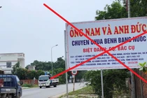 Tháo bỏ biển quảng cáo “chữa bệnh bằng nước” ở Quảng Ngãi