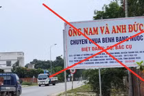 Tháo bỏ biển quảng cáo “chữa bệnh bằng nước” ở Quảng Ngãi