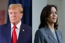 Bầu cử Mỹ: Ông Trump, bà Harris hòa nhau tại điểm bỏ phiếu lúc nửa đêm 