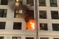 Cháy căn hộ chung cư The Emerald Mỹ Đình từ nồi chiên không dầu