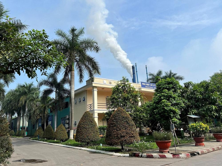 Nhà máy sản xuất phân bón từ rác thải.