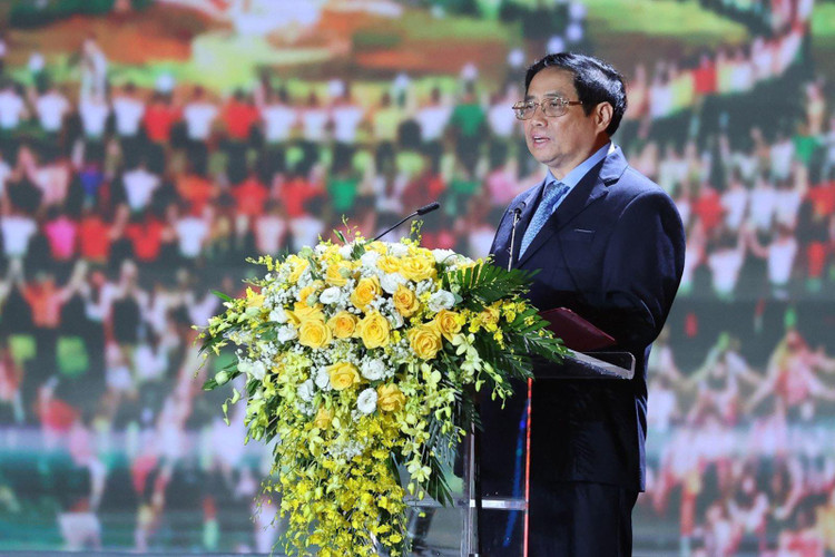 Thủ tướng Chính phủ Phạm Minh Chính phát biểu tại buổi lễ.