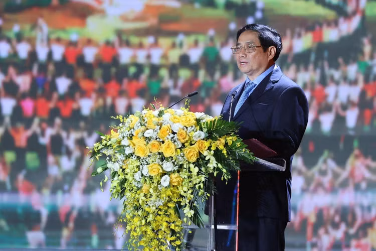 Thủ tướng Chính phủ Phạm Minh Chính phát biểu tại buổi lễ.