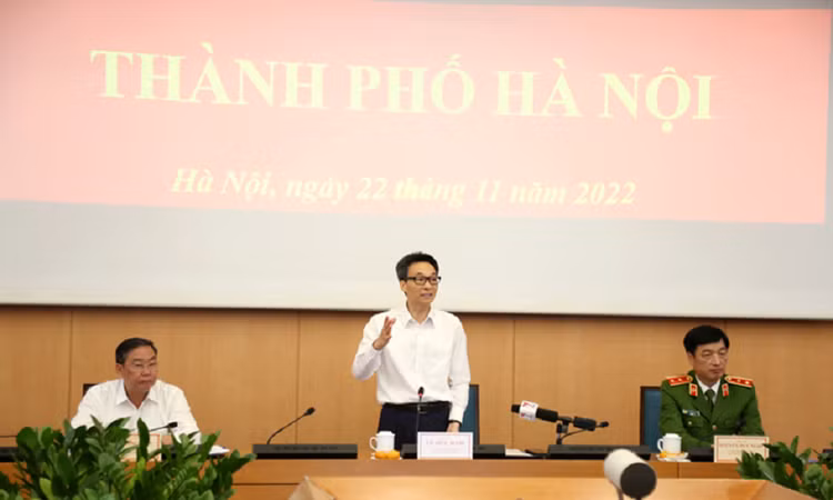 Phó Thủ tướng Chính phủ Vũ Đức Đam phát biểu tại buổi làm việc.