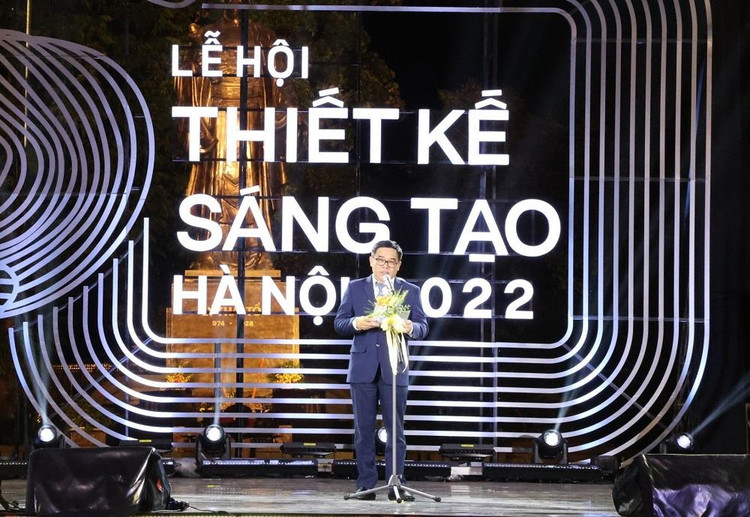 Giám đốc Sở VHTT Hà Nội Đỗ Đình Hồng phát biểu khai mạc lễ hội.