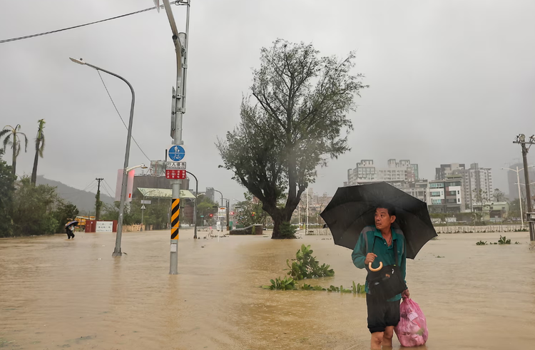 Cảnh tan hoang ở Đài Loan sau bão Krathon - Hình 4 Canh tan hoang o Dai Loan sau bao Krathon-Hinh-4