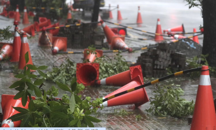 Cảnh tan hoang ở Đài Loan sau bão Krathon - Hình 11 Canh tan hoang o Dai Loan sau bao Krathon-Hinh-11