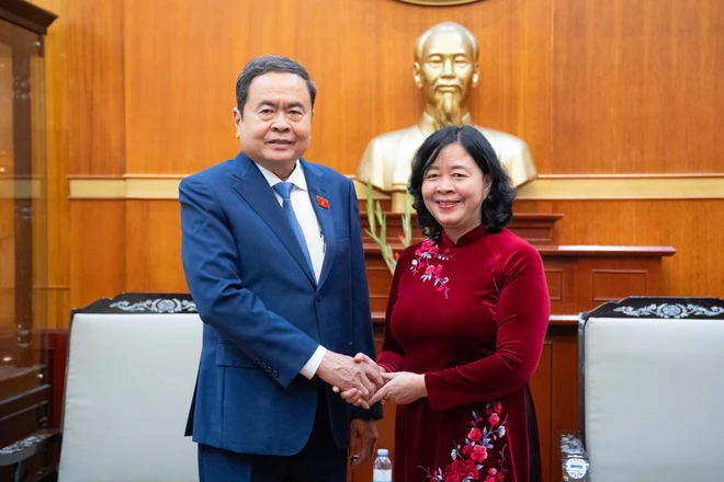 Chủ tịch Quốc hội thăm, chúc Tết Ủy ban Trung ương MTTQ Việt Nam