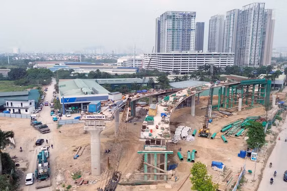 Hà Nội đẩy nhanh thi công nút giao khác mức Vành đai 3,5 và Đại lộ Thăng Long
