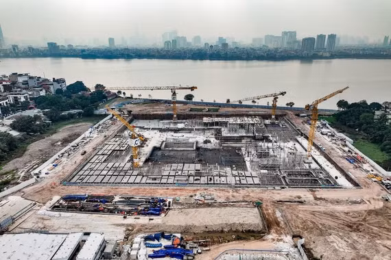 Toàn cảnh dự án Nhà hát Opera Hà Nội bên hồ Tây