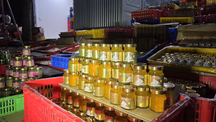 Cận cảnh các sản phẩm nước yến bị làm giả. Ảnh: Người Lao Động
