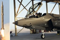 Tiêm kích F-35A của Không quân Mỹ tại Căn cứ Không quân Al Dhafra ở Abu Dhabi và tên lửa Sejil.