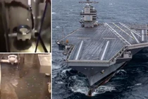 Nước thải tràn trên tàu USS Gerald Ford.