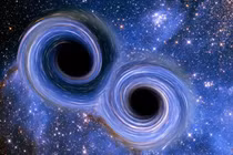 Hai hố đen siêu khối lượng đang hợp nhất