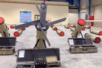 Bức ảnh độc quyền của Army Recognition về loại đạn bay lảng vảng Rezvan do Iran sản xuất, được chụp trong một triển lãm quốc phòng. (Nguồn ảnh: Army Recognition Group)