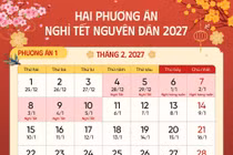 [VIDEO] Đề xuất 2 phương án nghỉ Tết 2027: công chức có thể nghỉ 10 ngày