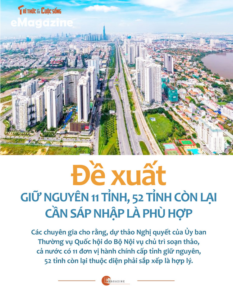 [e-Magazine] De xuat giu nguyen 11 tinh, 52 tinh can sap nhap la phu hop