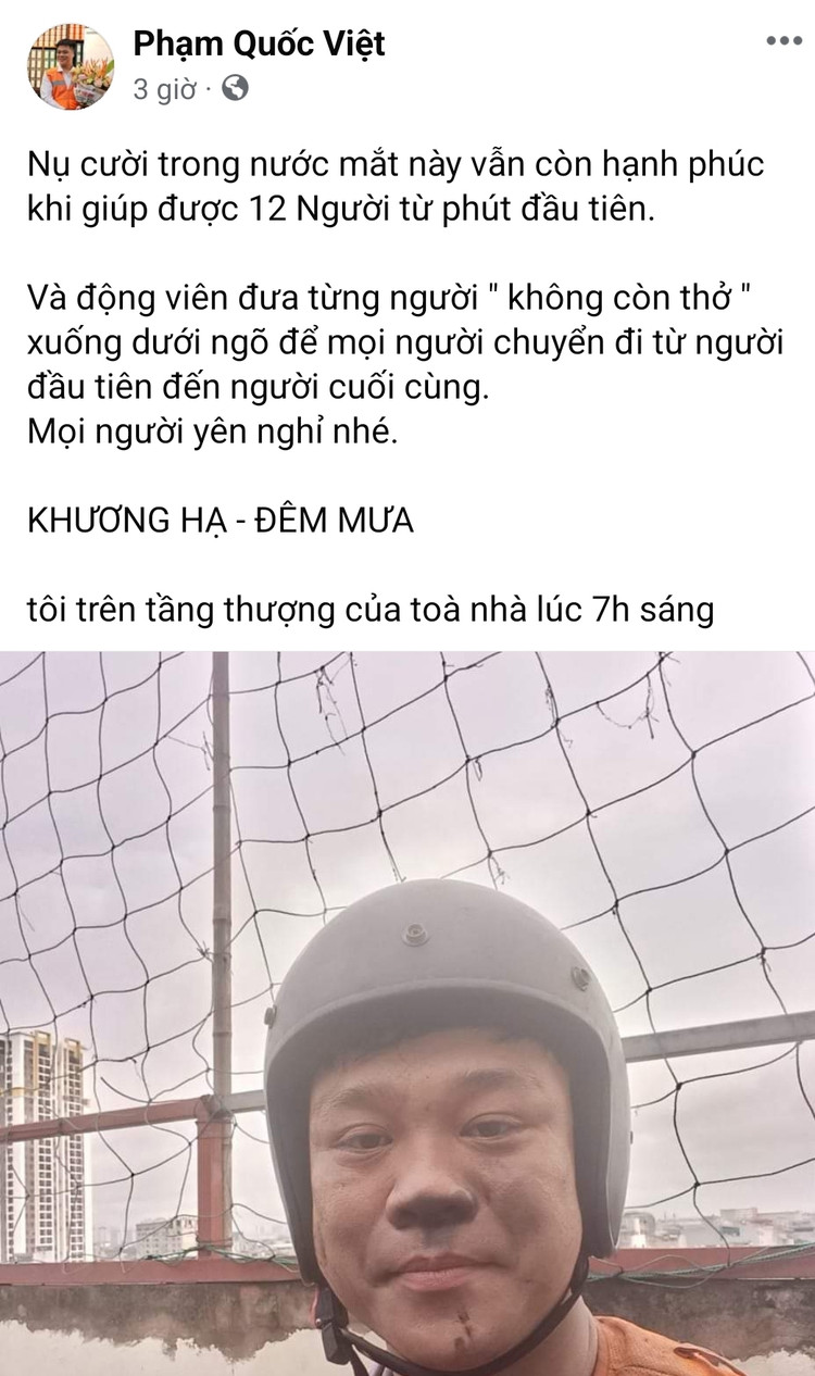 Cháy chung cư mini ở Hà Nội: Xúc động dòng chia sẻ của thanh niên cứu 12 người Chay chung cu mini o Ha Noi: Xuc dong dong chia se cua thanh nien cuu 12 nguoi