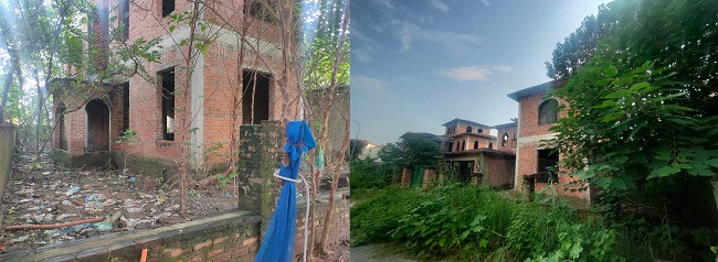 Nỗi "ám ảnh" khi lần đầu nhìn thấy không gian khuôn viên bên ngoài các căn biệt thự như thế này. Nỗi "ám ảnh" khi lần đầu nhìn thấy không gian khuôn viên bên ngoài các căn biệt thự như thế này.