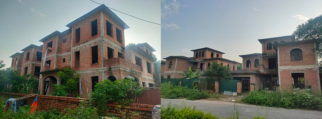 Dù đã được hoàn thành thô, nhiều căn biệt thự tại khu thấp tầng ở Khu đô thị Nam An Khánh vẫn trong tình trạng "bất động" nhiều năm nay. Dù đã được hoàn thành thô, nhiều căn biệt thự tại khu thấp tầng ở Khu đô thị Nam An Khánh vẫn trong tình trạng "bất động" nhiều năm nay.