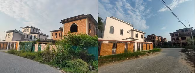 Nhiều căn biệt thự ở đây bỏ hoang đã lâu, trong khi đó số căn biệt thự có chủ nhân về ở chỉ đếm trên đầu ngón tay.