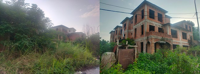 Phần lớn các căn biệt thự ở đây bị “bỏ quên” quá lâu nên cây leo, cỏ dại che lấp hết lối vào khiến khu đô thị trở nên hoang lạnh. Phần lớn các căn biệt thự ở đây bị “bỏ quên” quá lâu nên cây leo, cỏ dại che lấp hết lối vào khiến khu đô thị trở nên hoang lạnh.