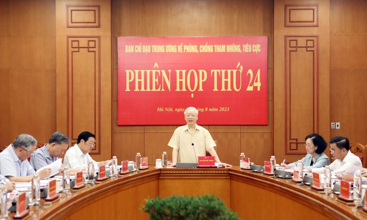 Tổng Bí thư Nguyễn Phú Trọng chủ trì cuộc họp Ban Chỉ đạo Trung ương về phòng, chống tham nhũng, tiêu cực