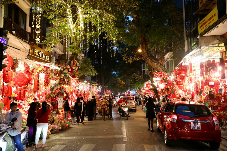 Pho Hang Ma ruc sac do chao don Tet Quy Mao 2023