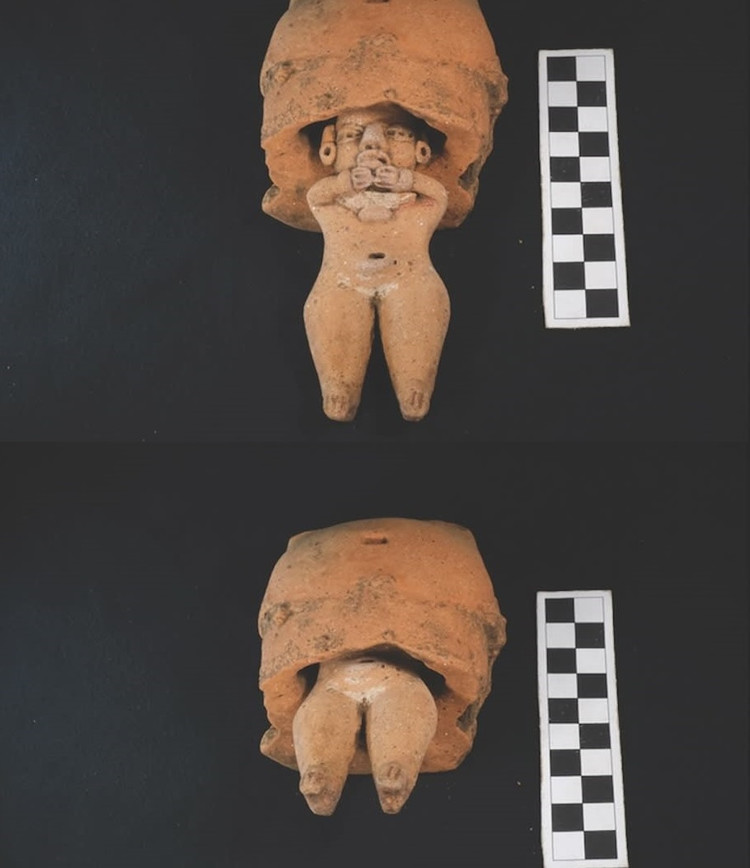 Những bức tượng này được cho là một phần trong buổi biểu diễn khi thực hiện nghi lễ nhằm truyền tải thông điệp hoặc câu chuyện từ &quot;các sự kiện dễ giải mã, thần thoại hoặc có thật&quot; nhưng hiện đã thất lạc. Ảnh: G. Prejs/PASI.