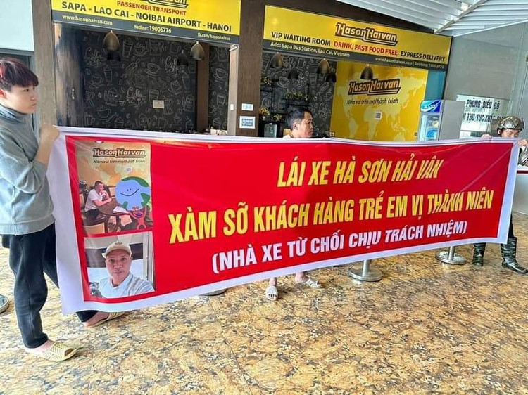 Tai xe xe khach Ha Son Hai Van bi to sam so tre vi thanh nien