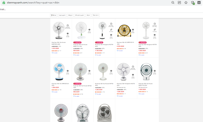 Nang nong, cat dien: Quat sac, quat tich dien chay hang