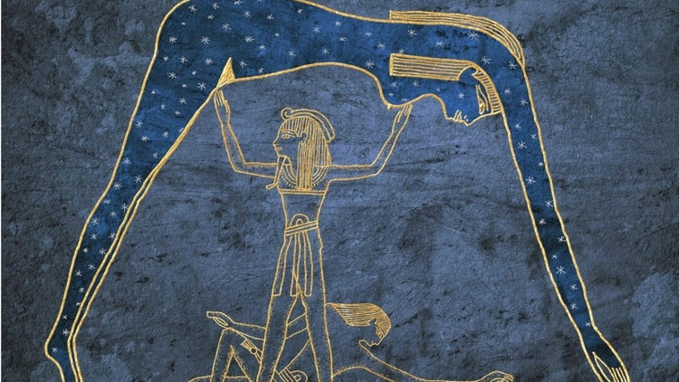 Tư thế này cho thấy mối liên hệ của nữ thần Nut với bầu trời và sự bảo vệ Trái đất bên dưới. Nhưng những bức tranh khác thường cho thấy một khía cạnh khác về nữ thần Nut. Ảnh: landioustravel.