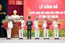 Công an tỉnh Thanh Hoá công bố quyết định công tác cán bộ