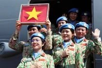 Nữ chiến sĩ thuộc lực lượng gìn giữ hòa bình Liên hợp quốc. Ảnh: An Nhiên/Báo ĐBND.