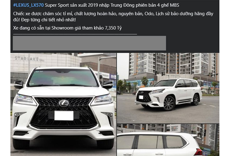 Với mức "sang tay" này, chiếc xe SUV hạng sang Lexus LX 570 Super Sport 2019 vẫn giữ được giá trị ở mức cao, so với giá lăn bánh vượt mốc 10 tỷ đồng tại Việt Nam vào thời điểm mua mới (như vậy mức khấu hao của xe vào khoảng 3 tỷ đồng sau 6 năm sử dụng).