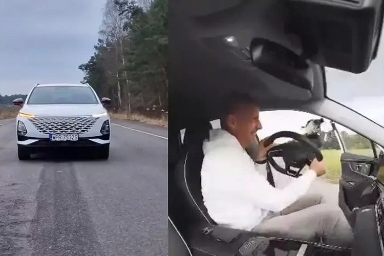 O momento em que o repórter puxou o volante do Omoda C5 causou comoção. 3.jpg