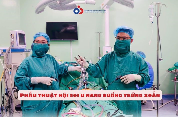 Ca phẫu thuật nội soi cho bệnh nhân tại bệnh viện sản nhi Nghệ An - Ảnh BVCC
