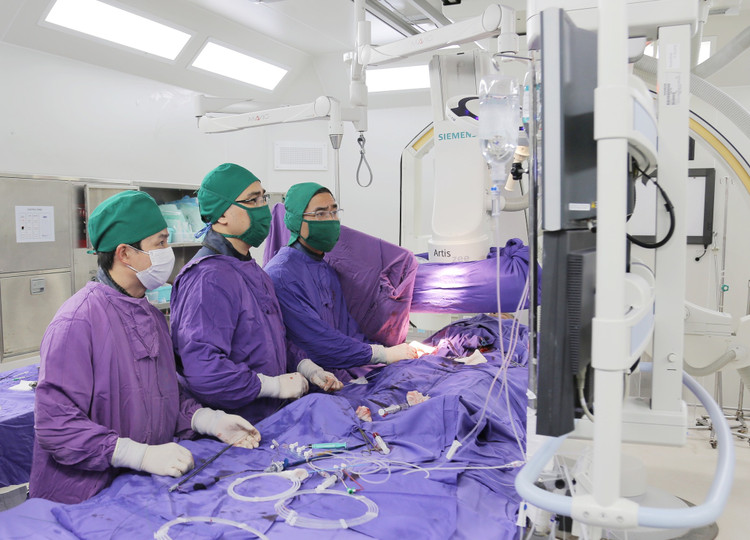 Kíp can thiệp đặt stent graft cho bệnh nhân 79 tuổi - Ảnh BVCC
