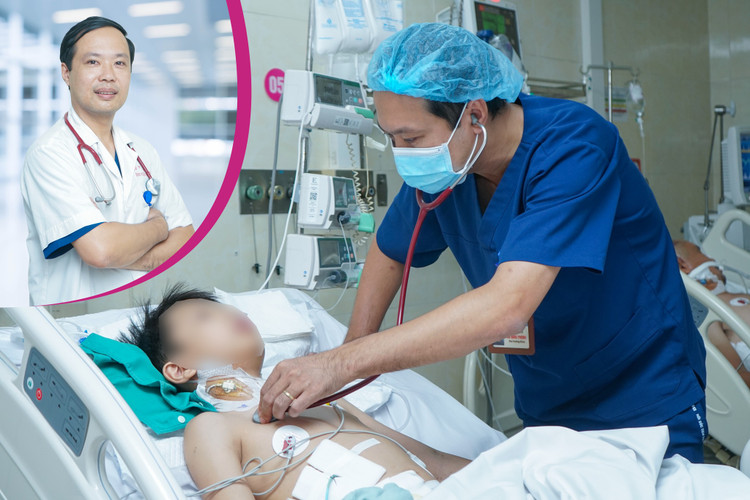 Thăm khám cho bệnh nhi tại bệnh viện E - Ảnh BVCC