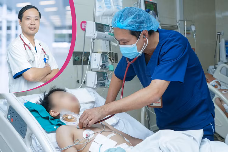 Thăm khám cho bệnh nhi tại bệnh viện E - Ảnh BVCC