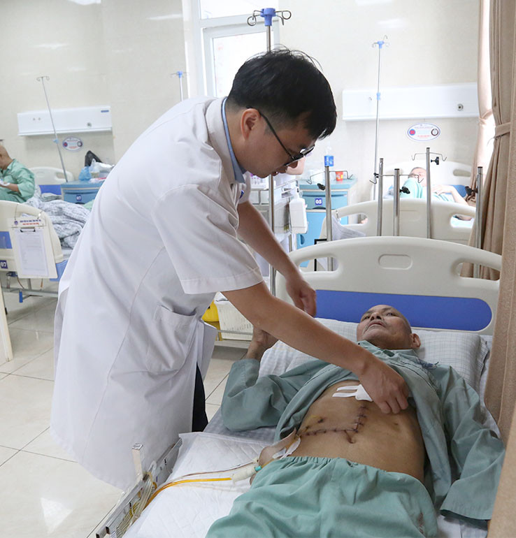 Người bệnh ổn định sau phẫu thuật 2 tuần - Ảnh BVCC